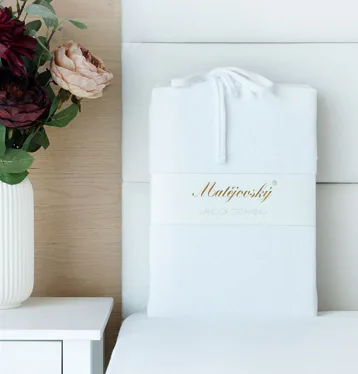 Prostěradlo Bílé BAVLNĚNÝ MIKROPLYŠ