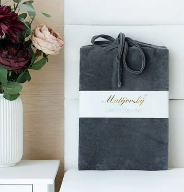 Prostěradlo Antracitové BAVLNĚNÝ MIKROPLYŠ