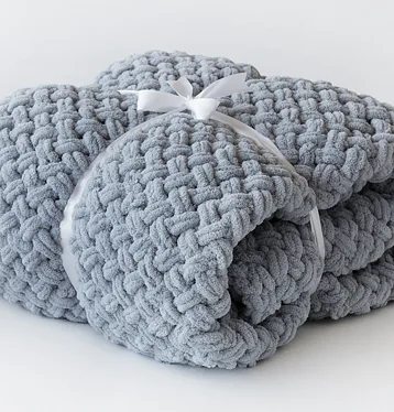 Deka Knittingly světle šedá