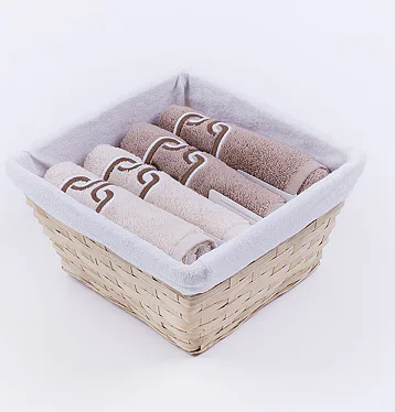 Košík ručníků Verdi béžový/světle hnědý 4 ks