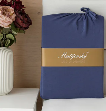 Prostěradlo Tmavě modré INTERLOCK