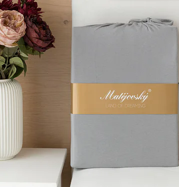 Prostěradlo Světle šedé INTERLOCK