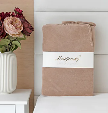 Prostěradlo Hnědé BAVLNĚNÝ MIKROPLYŠ