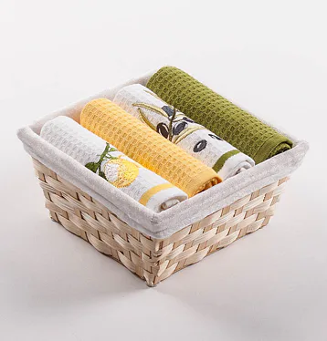 Košík utěrek Citrony - Olivy