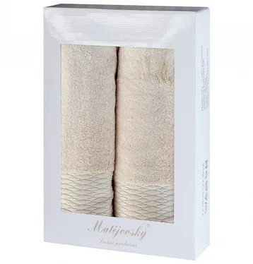 Dárkové balení ručníků Panama béžová 2 ks