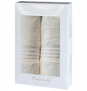 Dárkové balení ručníků Aruba krémová 2 ks