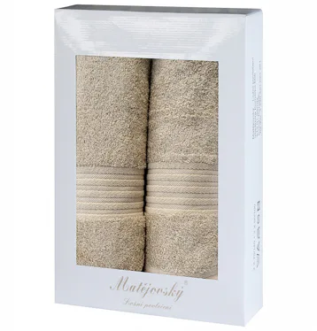 Dárkové balení ručníků Aruba béžová 2 ks