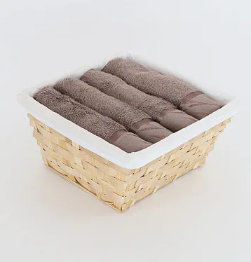 Košík ručníků Luna taupe 4 ks