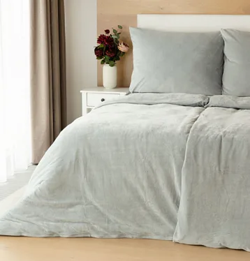 Povlečení Bavlněný mikroplyš ŠEDÝ