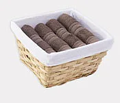 Košík ručníků Aruba hnědá 4 ks