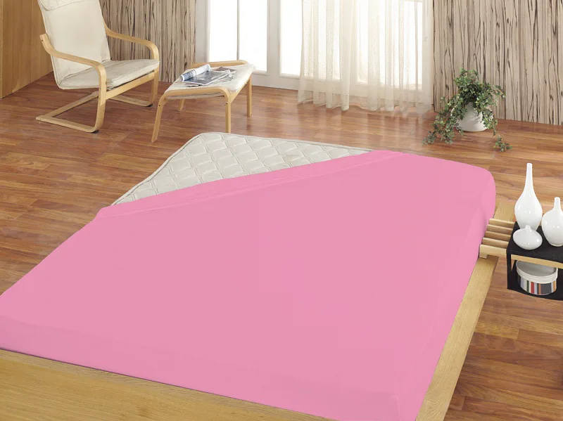 Prostěradlo Světle růžové JERSEY STANDARD