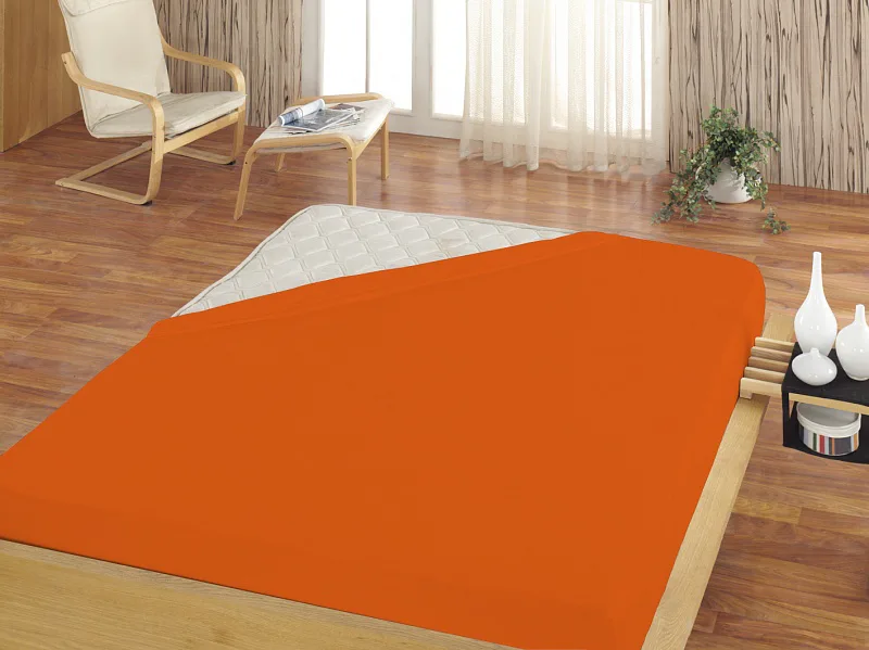Prostěradlo Oranžové JERSEY STANDARD
