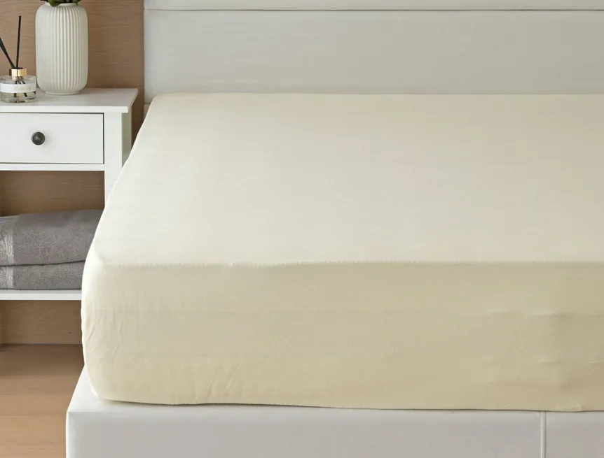 Prostěradlo Světle béžové INTERLOCK